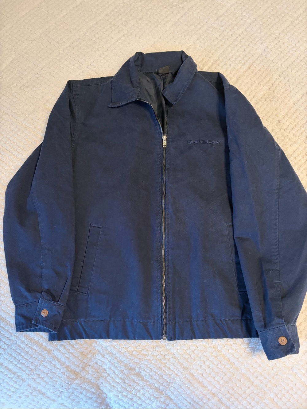 Quiksilver Men's Dark Blue Lightweight Zip Jacket